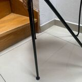 Metal and wicker chair