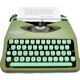 Hermes Baby green sage typewriter