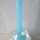 Glass and blue opaline vase