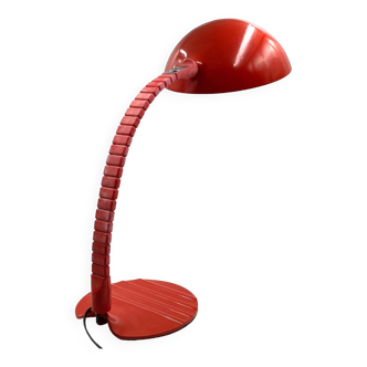Elio Martinelli, Flex Calotta mod. Lampe de table/bureau 660 rouge vif, Martinelli Luce Italie, 1972