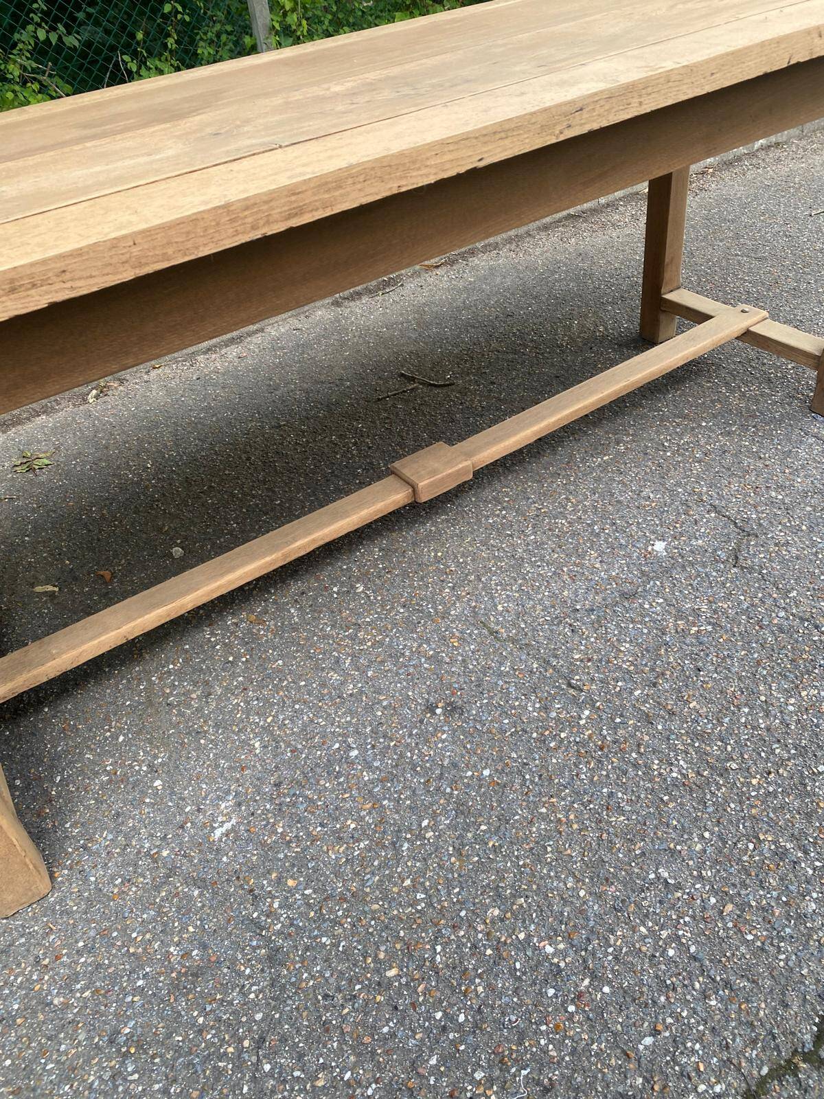 18th century farmhouse dining table renovated in solid oak 200cm