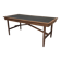 Vintage workshop folding table in oak with a hand-patinated black top.