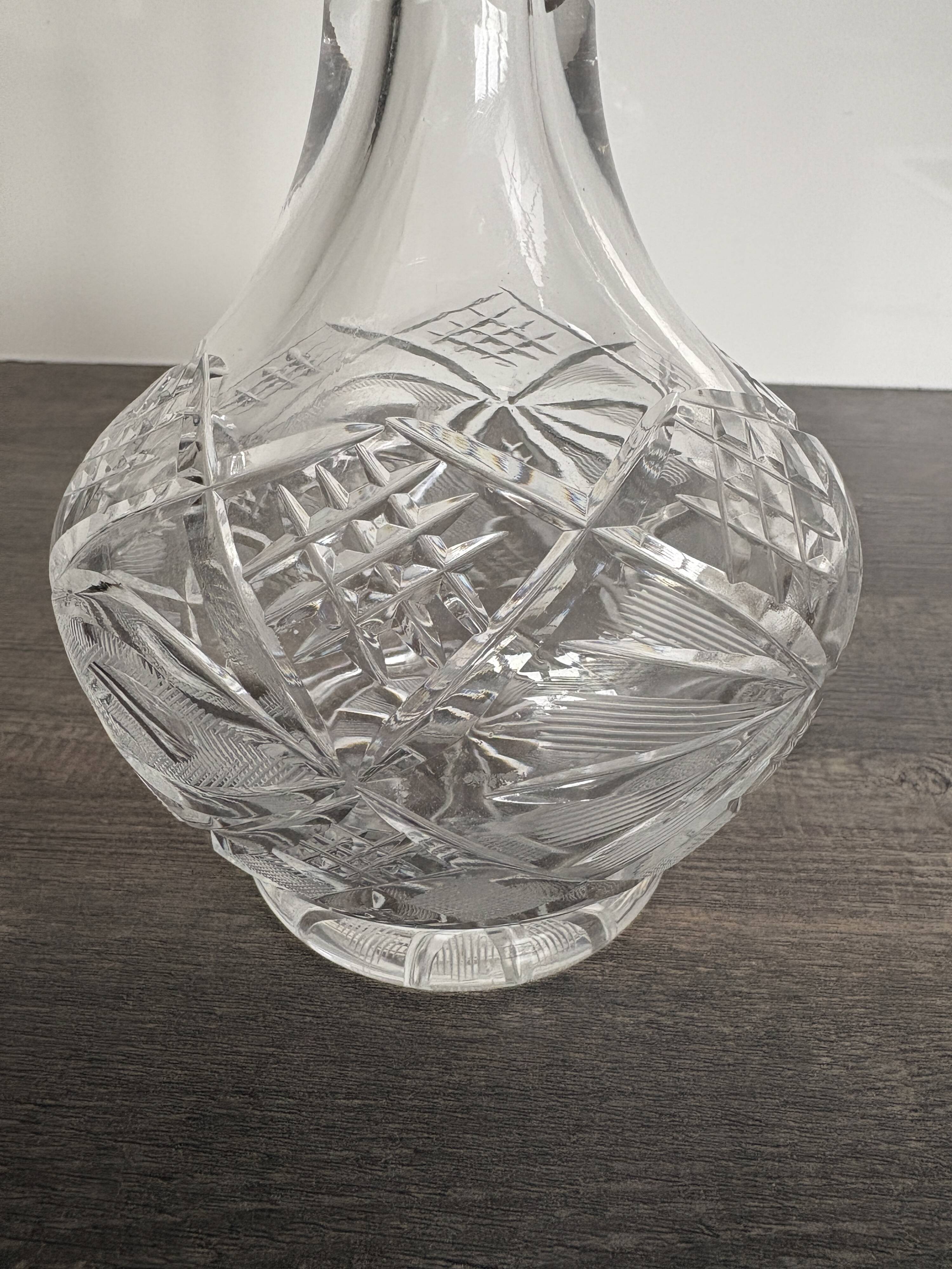 Antique cut crystal carafe