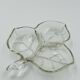 Vintage glass leaf dish