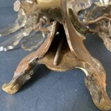 Girandole candle holder with crystal and bronze tassel with 3 lights, 1900