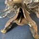 Girandole candle holder with crystal and bronze tassel with 3 lights, 1900