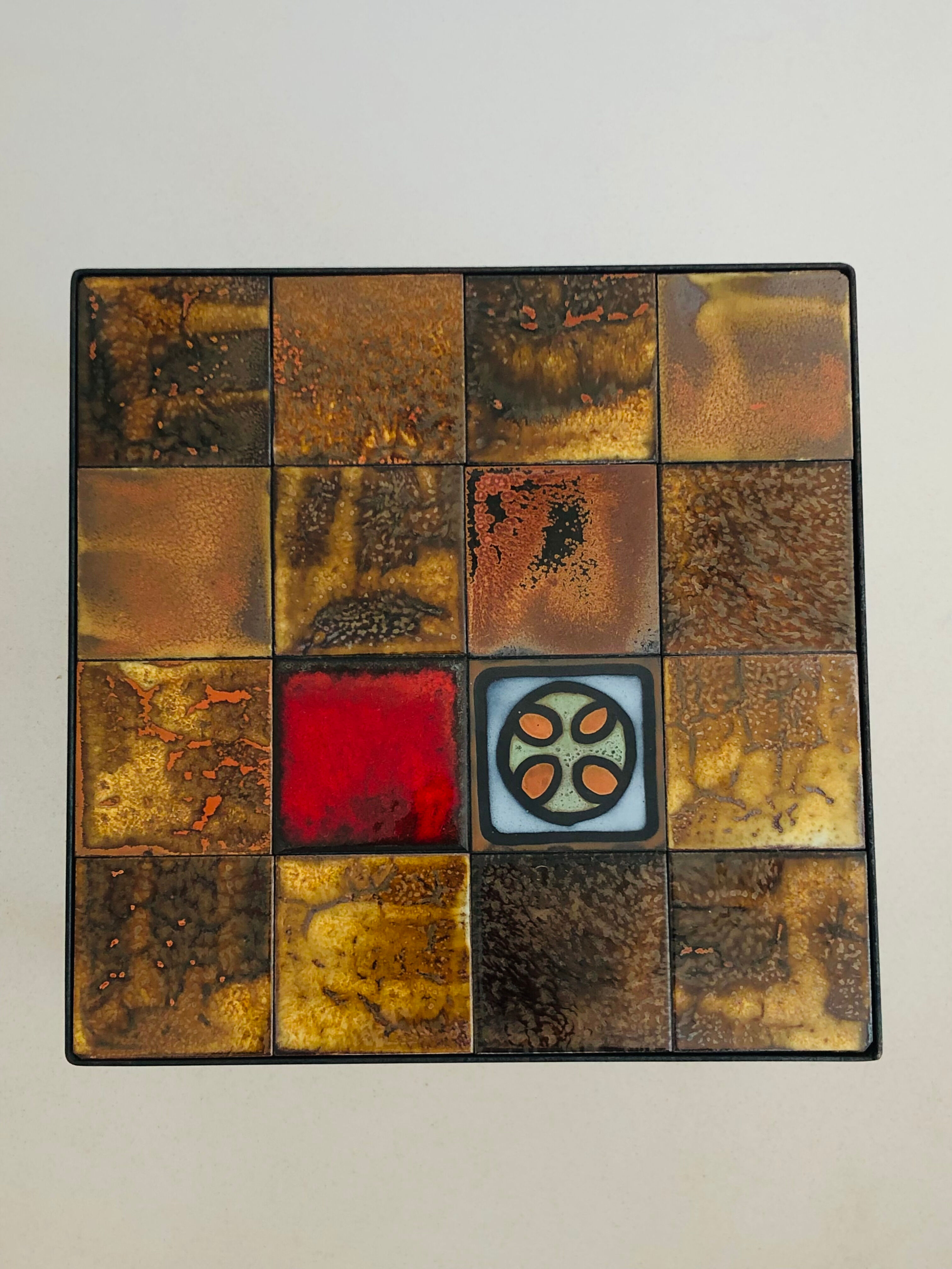 Vallauris ceramic coffee table, France 60s