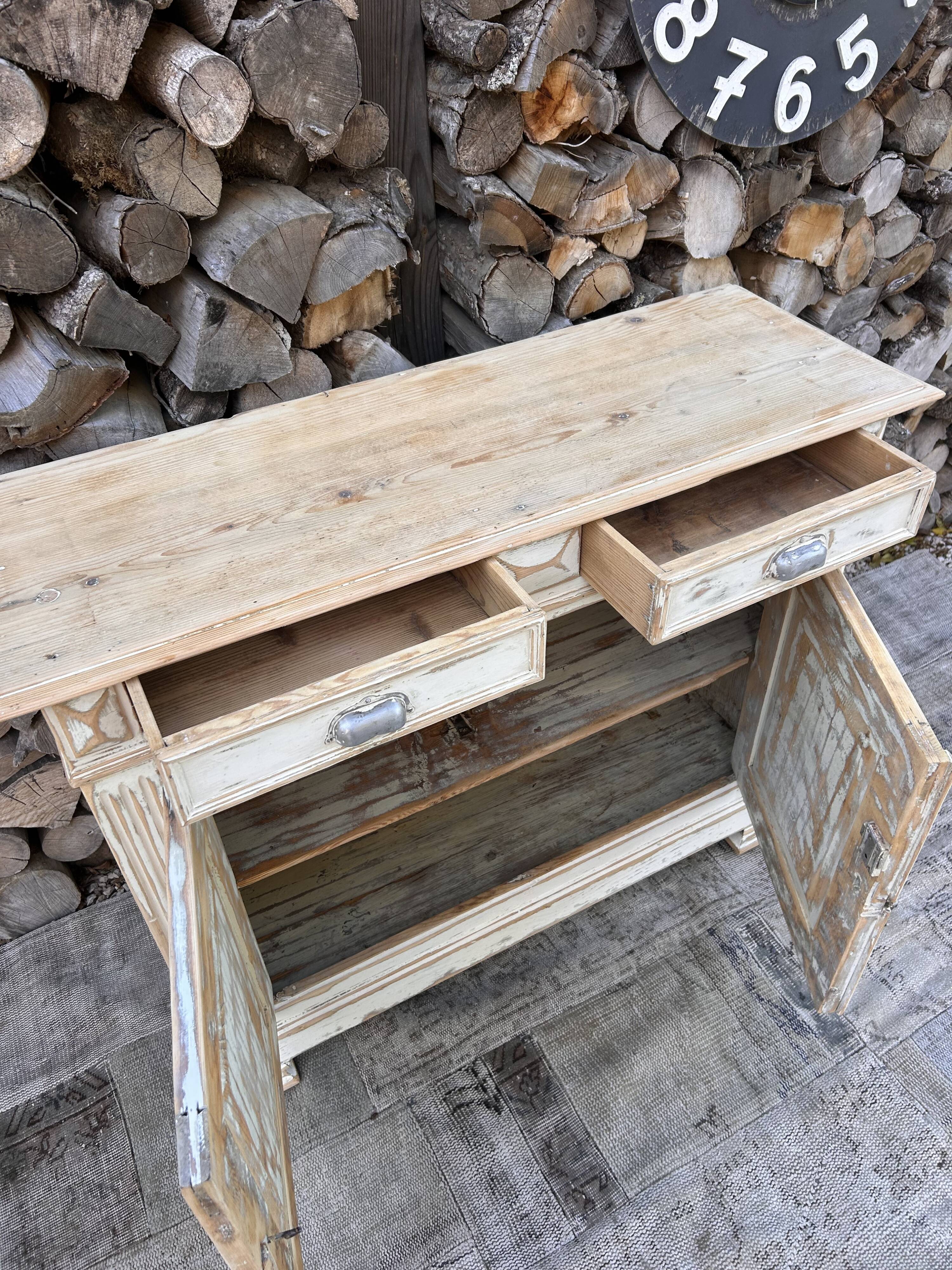 Parisian sideboard / Renovated old wooden storage unit