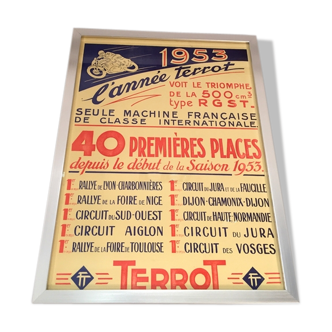 Authentic poster ancient Terrot 1953