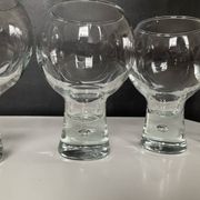 Set of 4 "balloon" glasses by Durobor from the 1970s.
