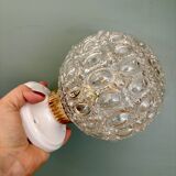 Vintage moulded glass wall or ceiling light globe