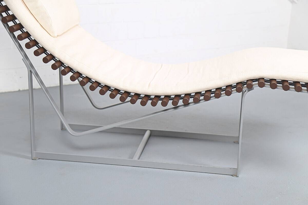 German Spine Back Lounge Chair Chaiselongue by Peter Strassl 70s