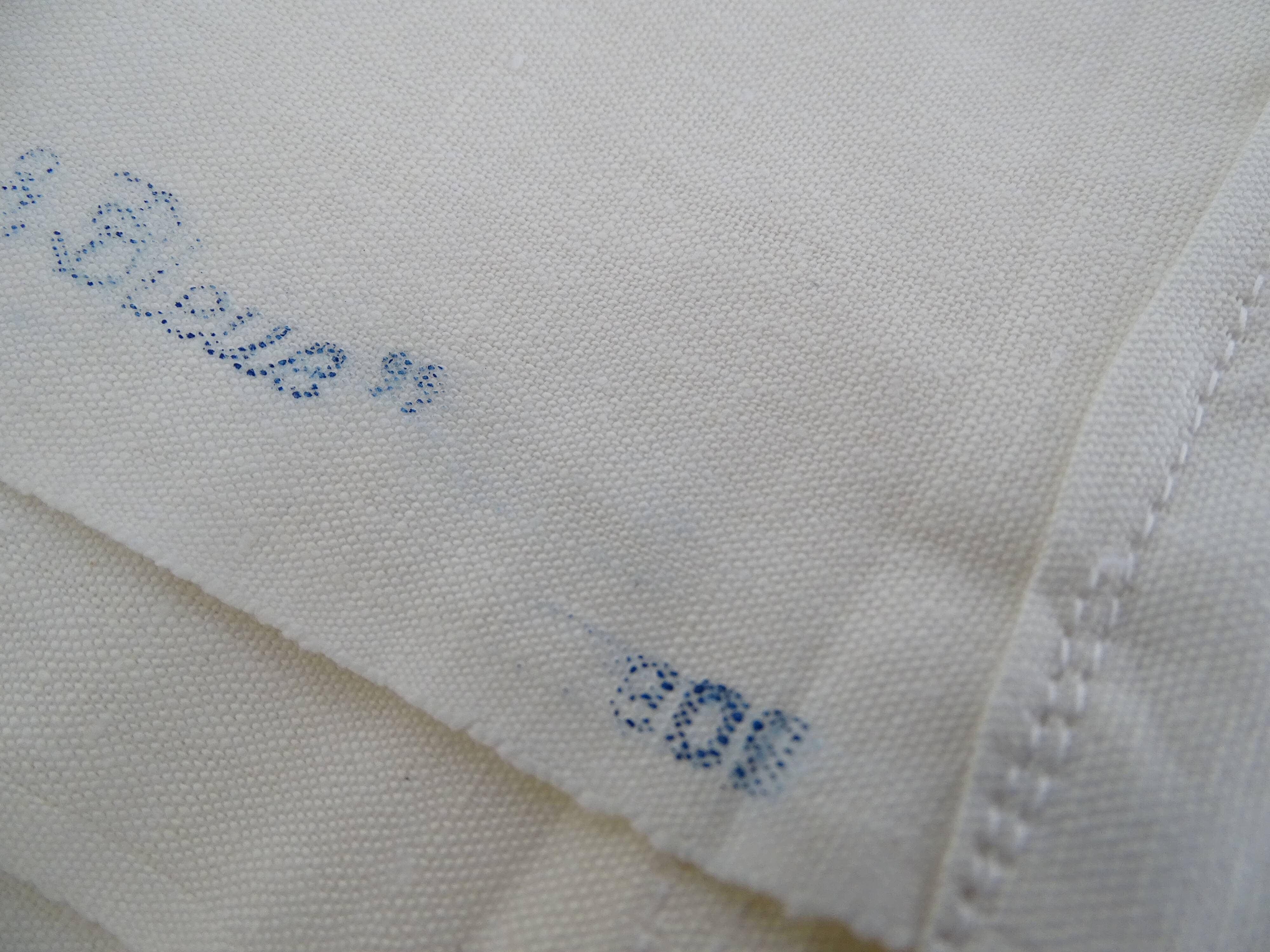 Flat sheet "blue flower" linen mixed-race canvas 300 x 180 cm