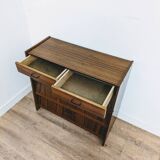 Vintage Scandinavian wooden shoe cabinet