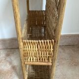 Vintage wicker wall shelf