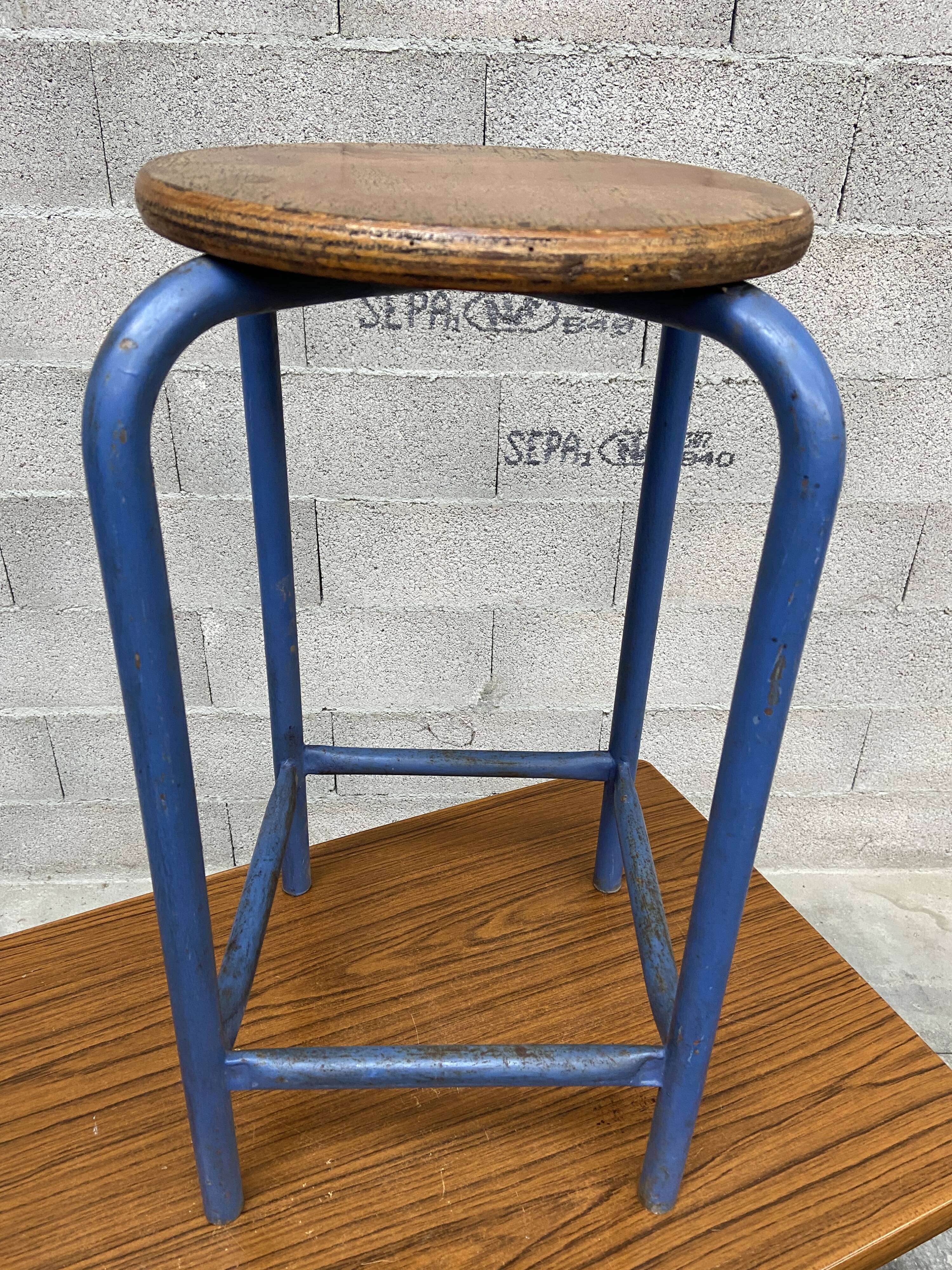 Vintage industrial workshop stool
