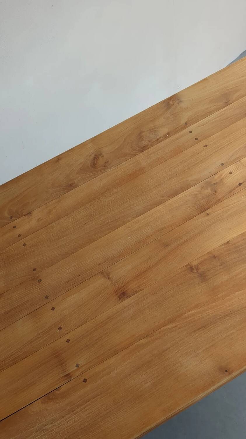 Cherry wood farmhouse table