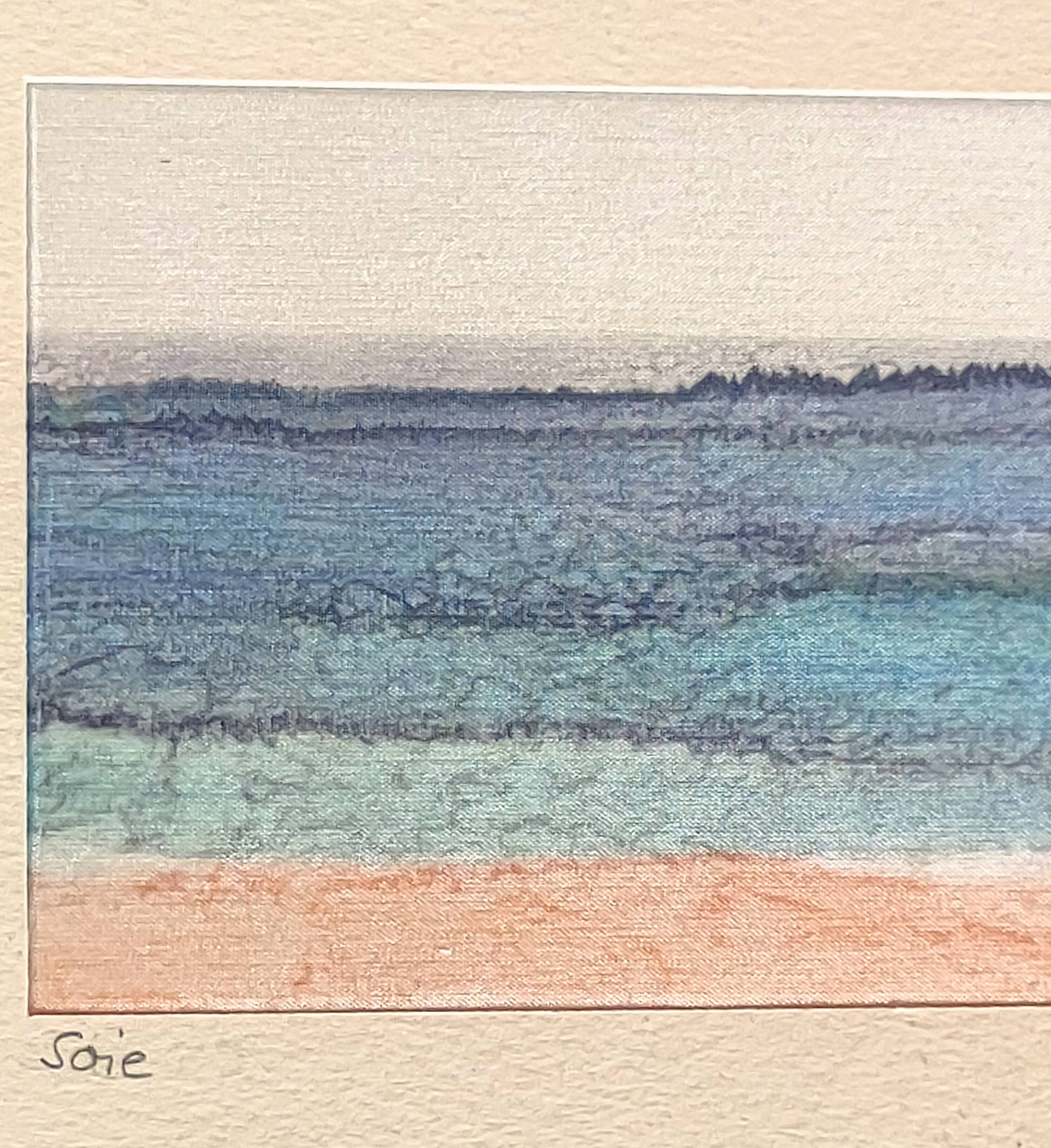 Andrée PFAADT painting – Silk painting – Shoreline – Contemporary.