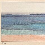 Tableau Andrée Pfaadt – peinture sur soie – rivage - contemporain