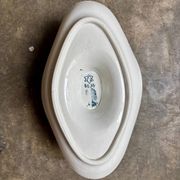 St Amand sauce boat in blue ironstone