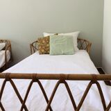 Rattan twin beds