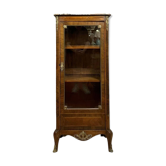 Louis XV style showcase stamped in marquetry and gilded bronzes circa 1850