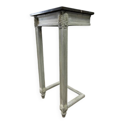 Console vintage en bois et marbre
