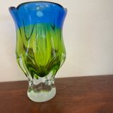 Vintage Bohemian glass vase