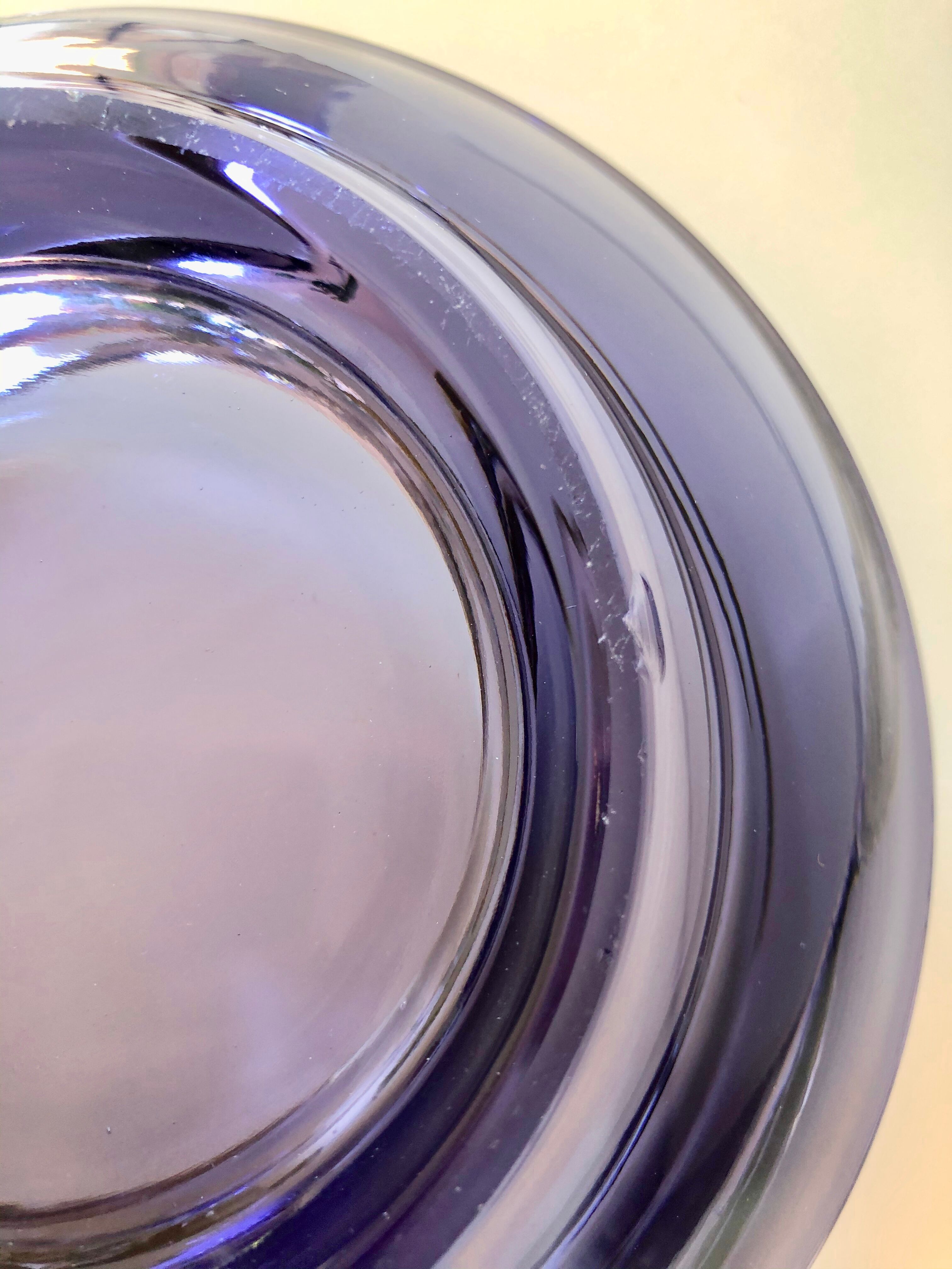 Empty-pocketed purple Murano glass