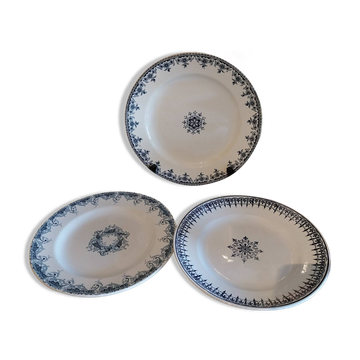 Anciennes assiettes plates terre de fer