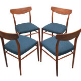 Set of 4 chairs in teak, Herkskröter for Lübke