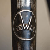 Industrial german metal and wood stool by Robert Wagner for Rowac, 1930s