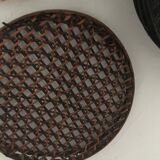 Wall composition of 8 baskets and wicker trays.
