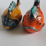 Salt and pepper shaker set with fish design from the 1970s.