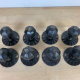 8 brutalist wrought iron hooks