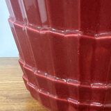Old Saint Clément vintage burgundy red ceramic flowerpot