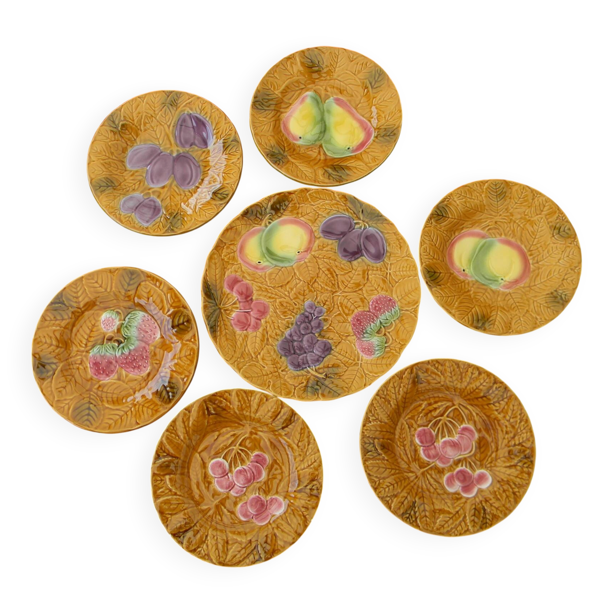 6 earthenware plates and 1 dish from salins les bains.
