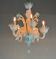Lustre vénitien en verre de Murano bleu, vers 1950