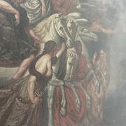 Huile sur toile, encadrement en bois doré, XVIII siècle
