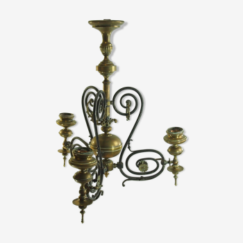 Bronze gas chandelier