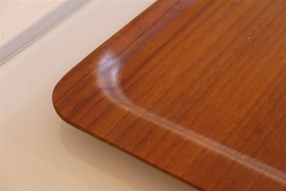 Plateau vintage scandinave en teck