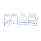 Sièges de jardin vintage en bois