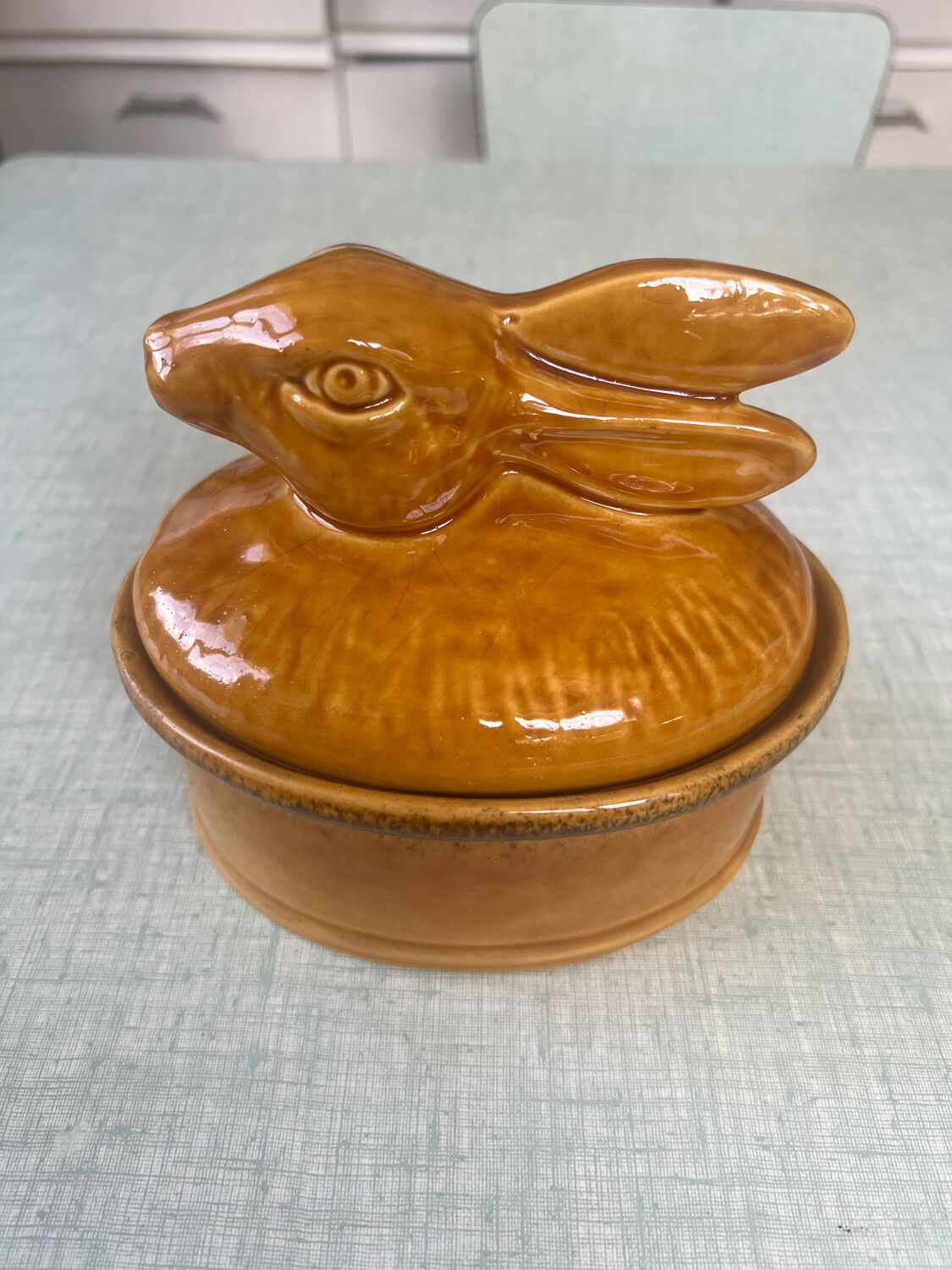 Vintage ceramic terrine hare model