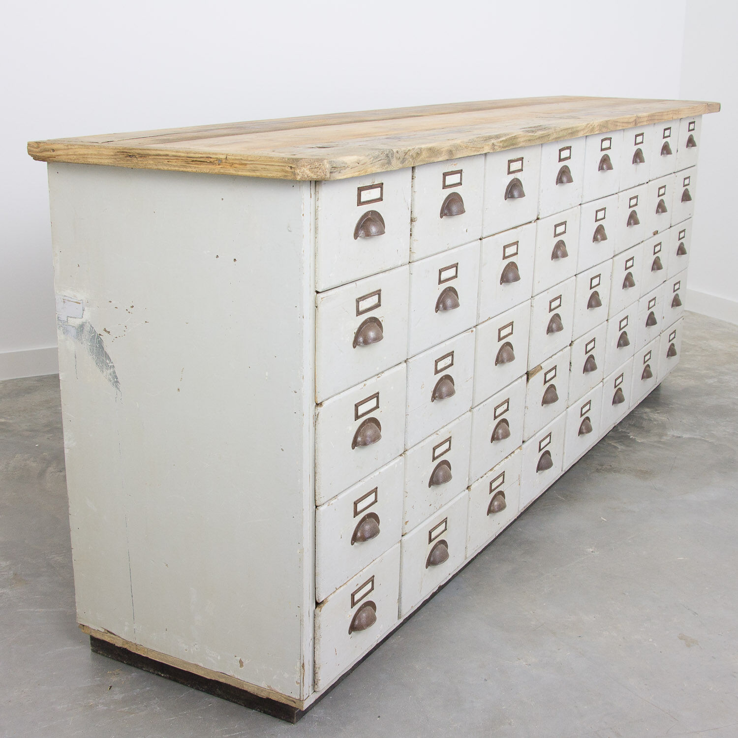 Vintage bank of drawers