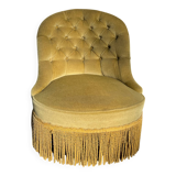 Pink velvet toad chair
