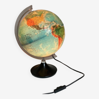 Illuminated globe Italy world map