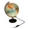 Illuminated globe Italy world map