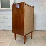 Chest of drawers 5 drawers vintage mahogany varnish, 60s