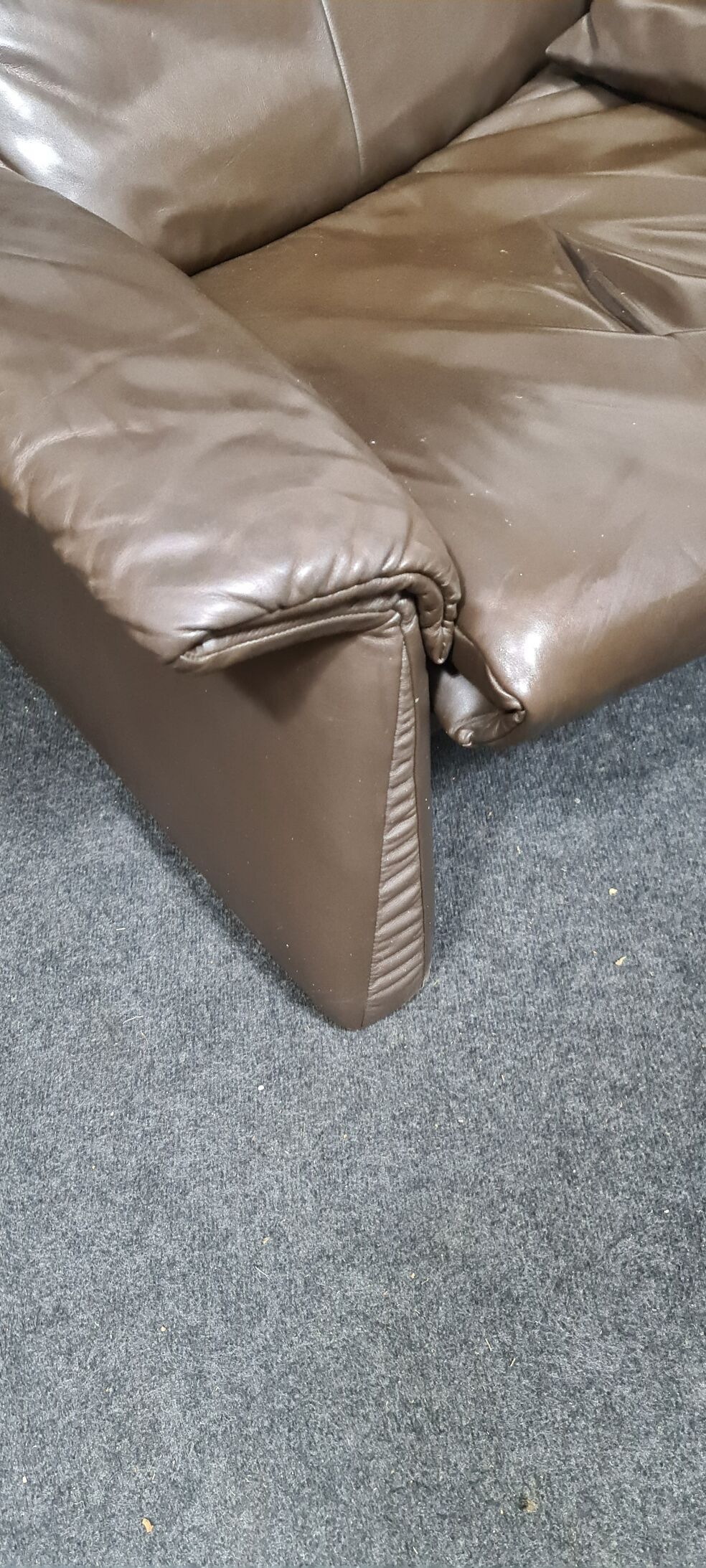 Vintage leather easy chair by Erpo