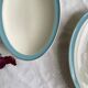 Set of 2 small serving dishes, antique Boch and Frères earthenware.